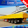 1200mm height side panel board flat bed 3 axles high wall semi trailer for sale